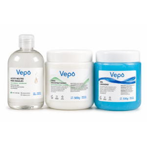 combo, aceite neutro 300ml+ crema descontracturante 500g + gel criogeno 500g
